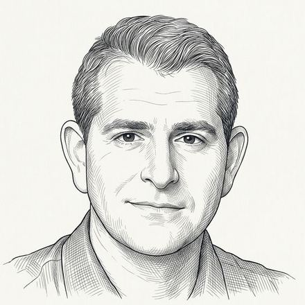 Line drawing of Allon Knetemann