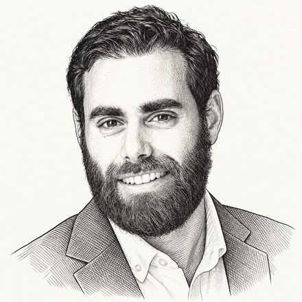 Lijntekening van Ruben Slager